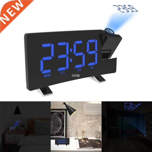 LED Display Digital Radio Alarm Clock Projection Adjustable