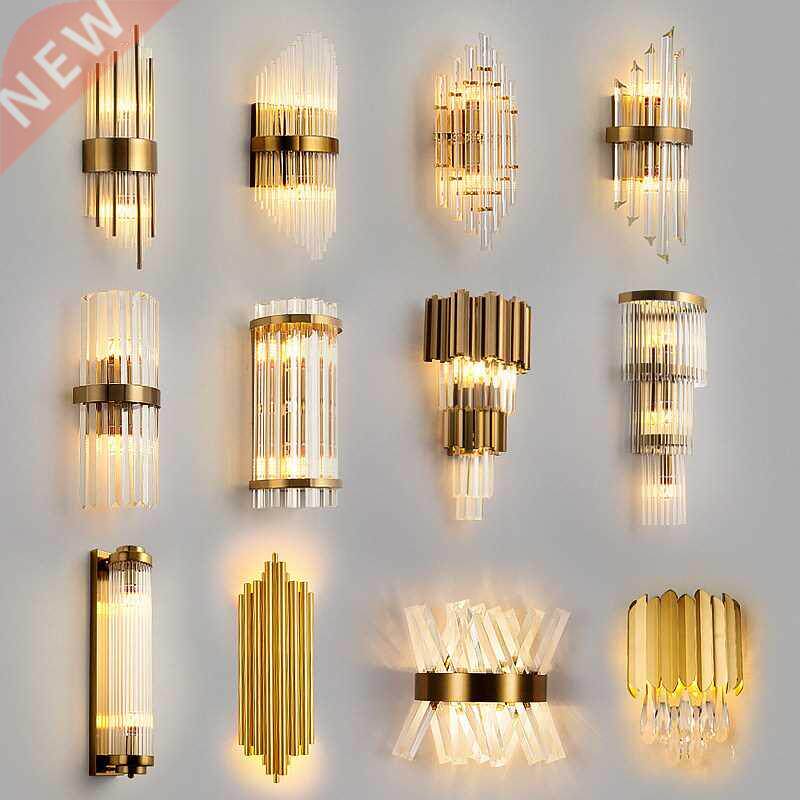Crystal Wall Lamp Light Post Modern Simple Living Room Back