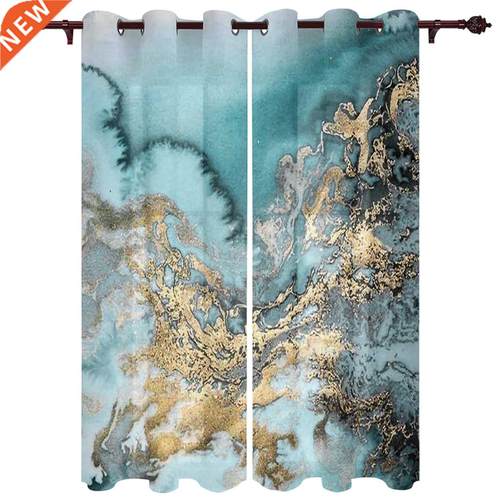 Marble Texture Ink Line Window Curtains Home Decor Curtains