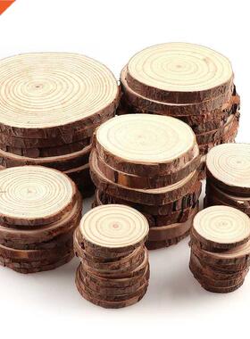3-12cm Thicken Natural Round Unfinished Wood Slices DIY
