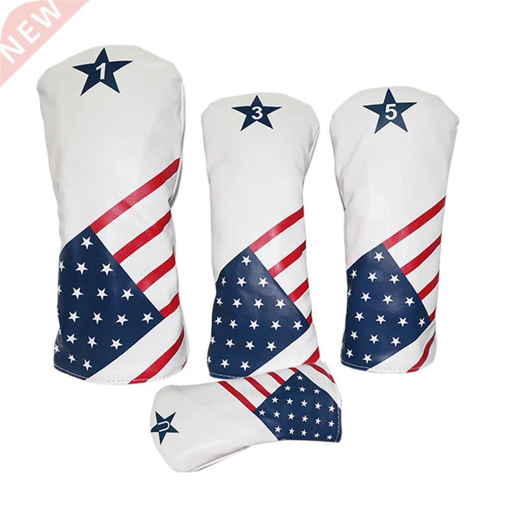 4 lot Golf Wood Head Cover Premium Fairway Woods Driver