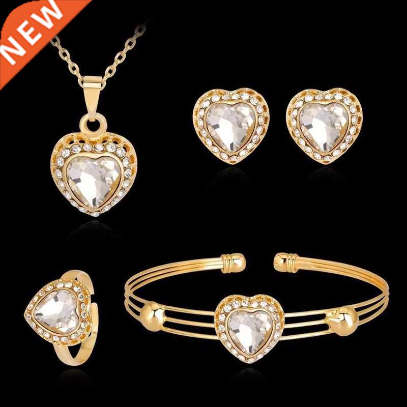 ZOSHI Fashion Love Heart Jewelry Sets for Women Crystal Pend
