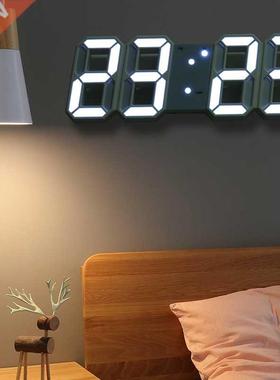 LED Digital Wall Clock Alarm Date Temperature Automatic Back