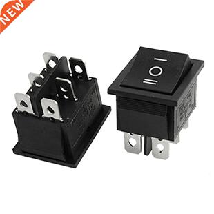 2pcs 6 Pin DPDT ON-OFF-ON 3 Position Snap in Rocker Switch