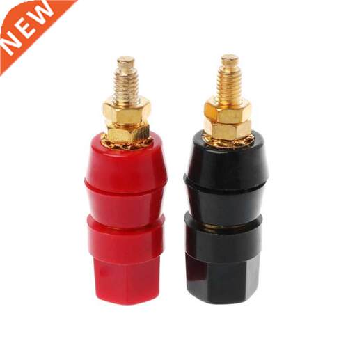 1pair Red Black Banana Speaker Plug Jack Adapter Amplifier T