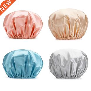 just Hair Satin Bonnet Shower Caps for Sleeping Silk