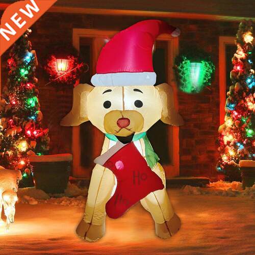 1.5m Inflatable Dog Socks Lighting Christmas Decoration