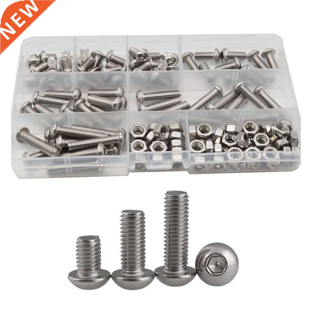 M2 M3 M4 M5 M6 hine Hex Screw Set Bolts and Nuts 304 Stai