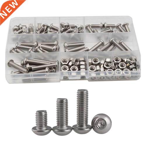 M2 M3 M4 M5 M6 hine Hex Screw Set Bolts and Nuts 304 Stai