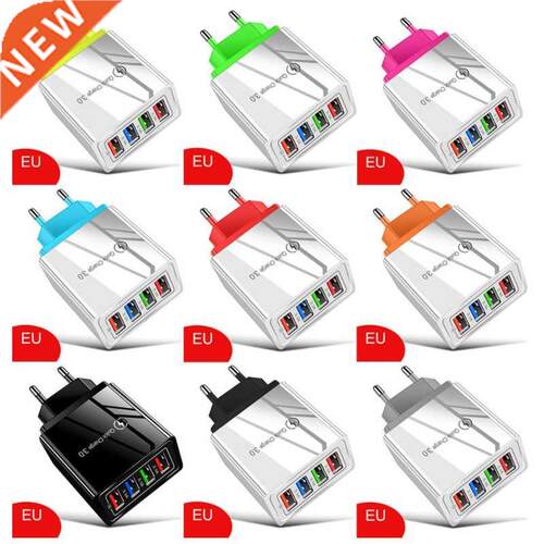 EU/ US Standard Conversion Plug with 4 USB Quick Charge 3.1A