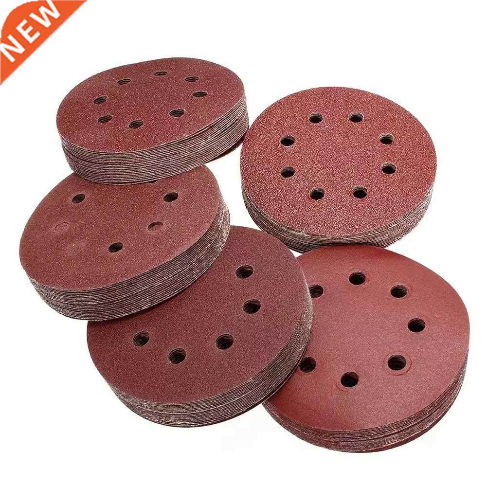 50Pcs 125mm Sanding Disc 5 Inch 8 Hole Orbital Sander Sandpa