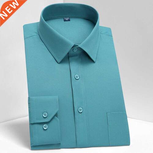 Men's Interview Office Long Sleeve Dress Shirts Formal Busin