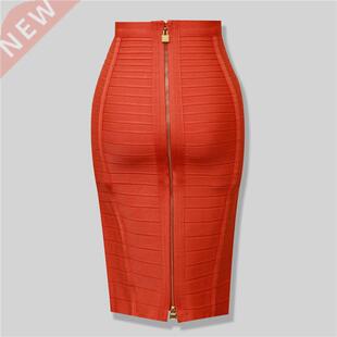 High Quality Black Red Blue Orange Zipper Bodycon Rayon Band