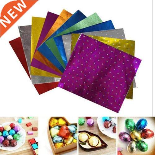 100 PCS Food Aluminum Foils Paper Chocolate Candy Packaging