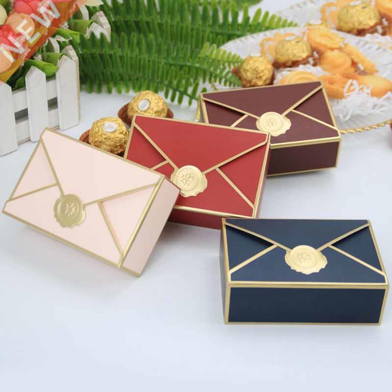 5/20/50/100pcs Gift Box Packaging Envelope Shape Wedding Gif