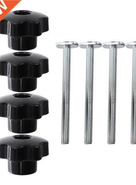 4Sets M8 Plum Hand Tighten Nuts Handle + M8 T-Track Slider S