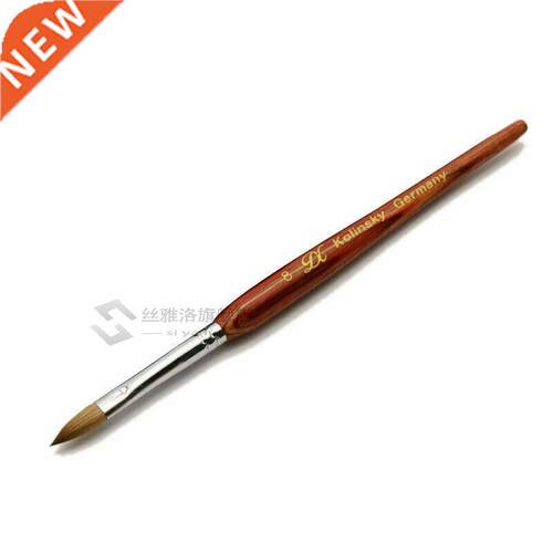 Kolinsky Sable RED WOOD Acrylic Nail Brush Nail Art Set Size