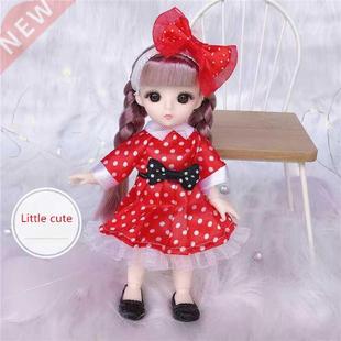 Mini 16cm BJD Doll 13 Movable Joints 1/12 Multi-color Hair P