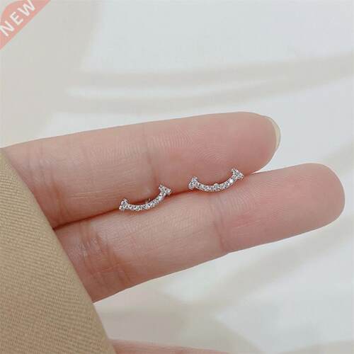 Women's Stud Earrings  Sterling Silver Classic Hot Smile