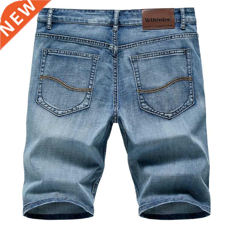 2022 Summer New Men's Denim Shorts Classic Black Blue Thin S