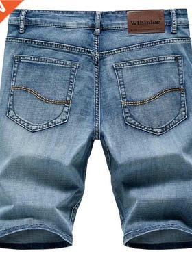 2022 Summer New Men's Denim Shorts Classic Black Blue Thin S