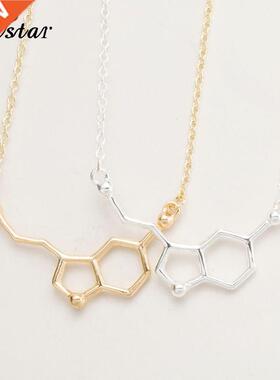 10pcs/lot Serotonn Molecule Pendants Necklace Chemstry Ch