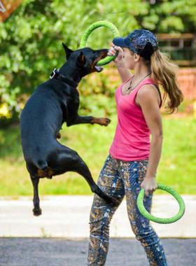 Dog Toys Pet Flying Discs EVA Dog Training Ring Puller Resis