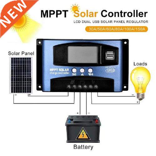 MPPT 12V Solar Charge Controller Lthum Battery Adjustable