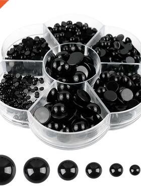1Set -12mm Black Round Plastic Eyes For Dolls Making Toys B