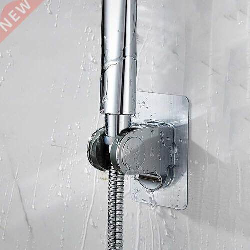 Adjustable Shower Head Base Stand with Soap Dish Storage Rac