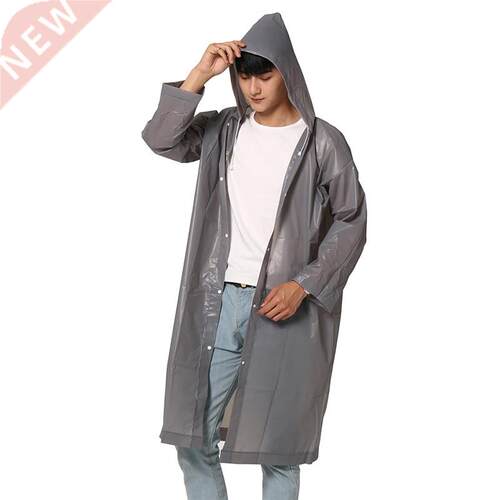 Rain Coat Fashion Women Men Adult Waterproof Gear PEVA Trans