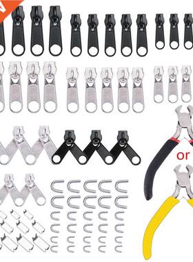 85pcs/set Zipper Repair Kit Sewing Jacket Slider Install Pli