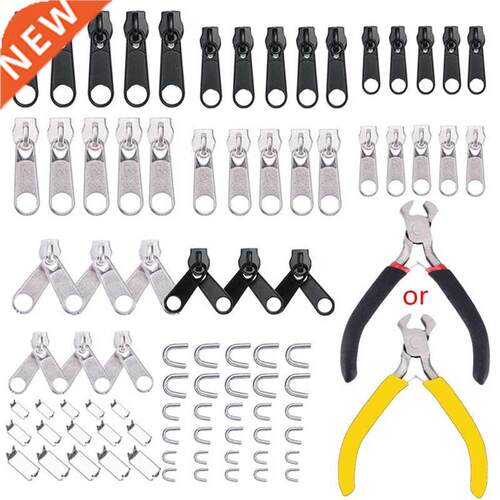 85pcs/set Zipper Repair Kit Sewing Jacket Slider Install Pli