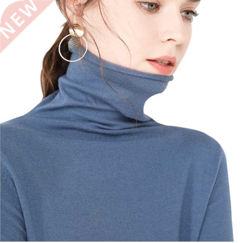 2021 Autumn Women Pullover Tops Female Knitted Sweaters Soli