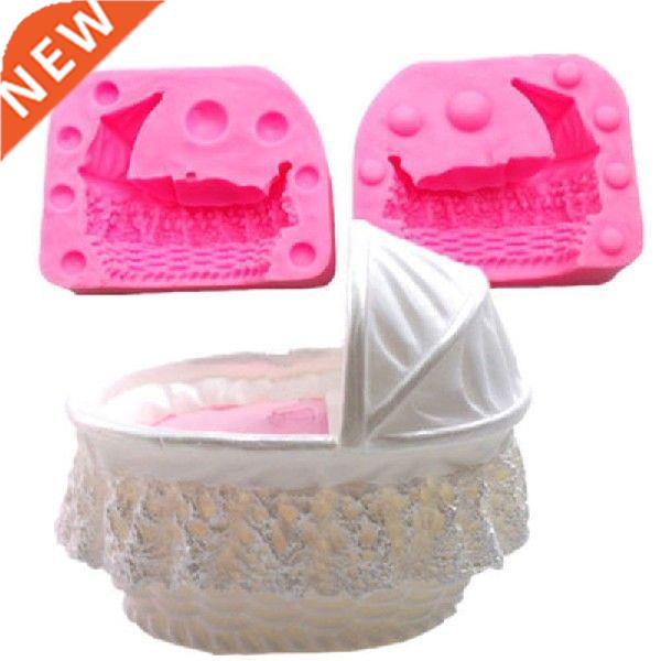 1Pc Cake Mold 3D Baby Kid Crib Bassinet Cradles Carriage