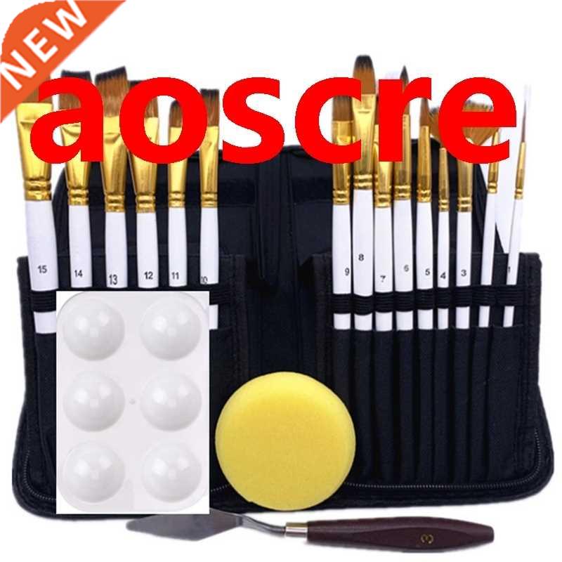 Paint Brushes Set of 15-Artist Brushes with Painting Knife,