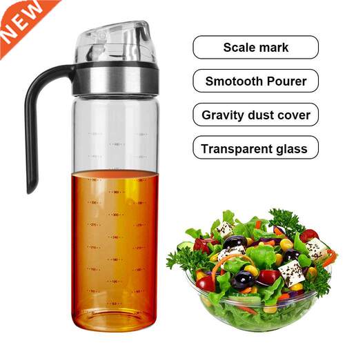 With Scale Transparent Glass Olive Oil Dispenser Bottle