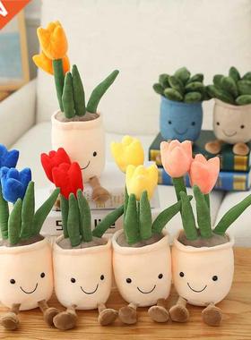 Tulip Succulent Plants Plush Stuffed Toys Bookshelf Decor Do