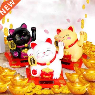 Chinese Lucky Wealth Waving Cat Gold Waving Hand Cat Home De