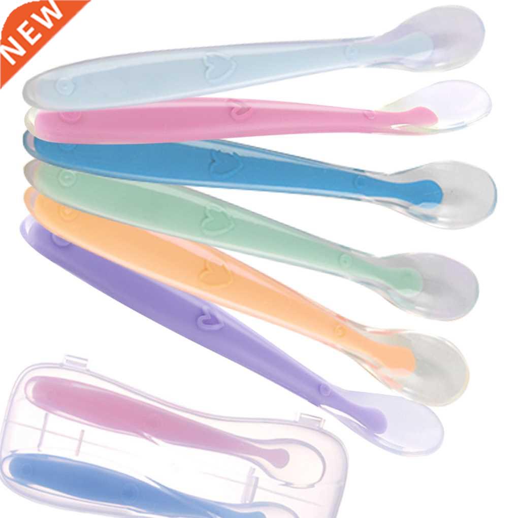 Baby Silicone Soft Spoon Training Feeding Spoons for Childre