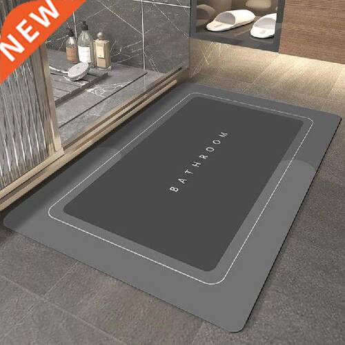 Super Absorbent Bath Mat Quick Drying Bathroom Rug Non-slip