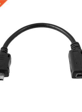 Mini 5 pin female adapter, black Micro-USB 5 pin male