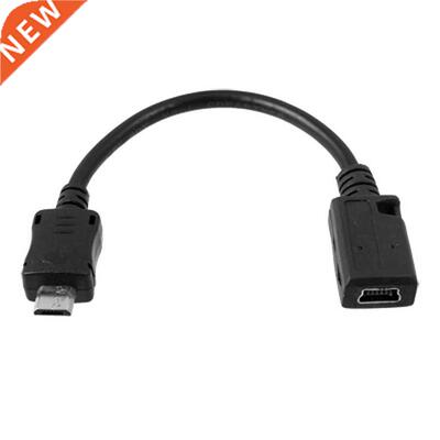 Mini 5 pin female adapter, black Micro-USB 5 pin male