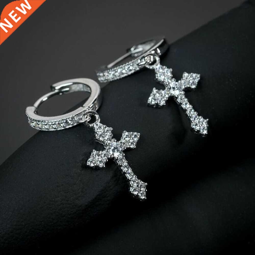Huitan Stylish Arrow Cross-shape Drop Earrings for Women/Men
