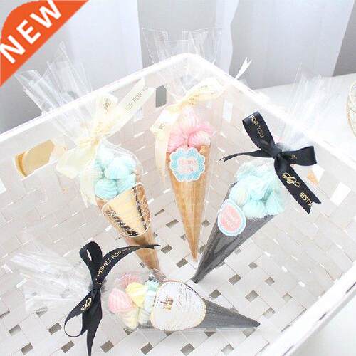 50Pcs/Set Clear Cellophane Packing Bag Transparent Cone