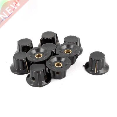 10 Pcs Plastic Rotary Potentiometer Pointer Knob Cap for 6mm