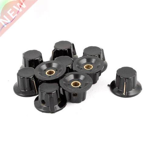 10 Pcs Plastic Rotary Potentiometer Pointer Knob Cap for 6mm