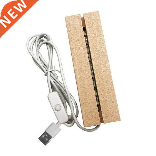 USB Wooden Base  Night Lamp Customized D Night Light