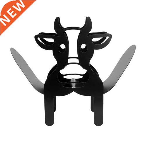 Black Cow Toilet Rl Paper Hder Free-Standing Bathroom Ti