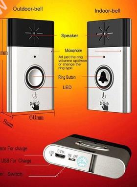 1 to  H6 Wireless Voice Intercom Doorbell 00m Distance
